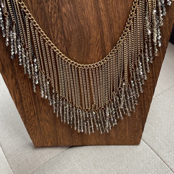 Vintage Kenneth Cole Two Tone Fringe Necklace - Picture 2 of 4